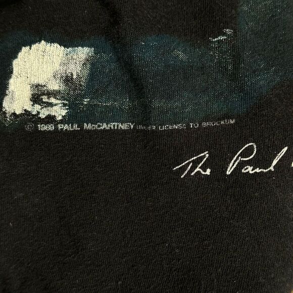 VTG Paul McCartney 1989 World Tour T Shirt XL - Picture 2 of 5